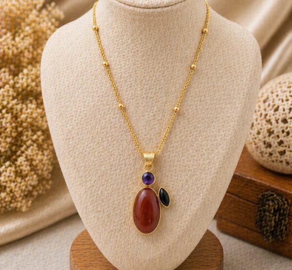 Classic Multi-Stone Pendant Necklace