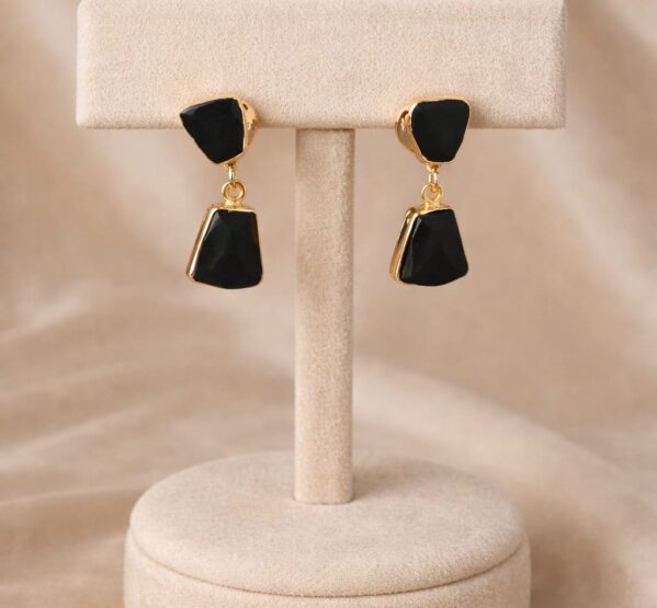 Midnight Geo Drop Earrings