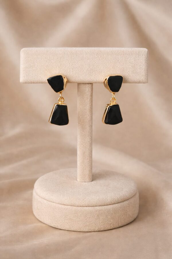 Midnight Geo Drop Earrings