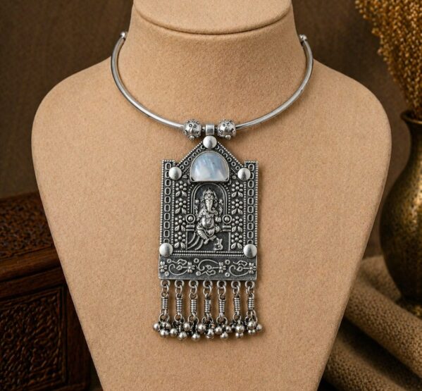 Ganesh Temple Hansli Necklace