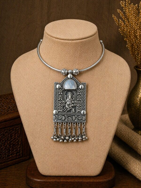 Ganesh Temple Hansli Necklace