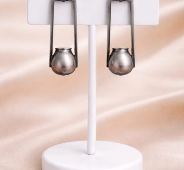 Minimalist Pot Drop Stud Earrings