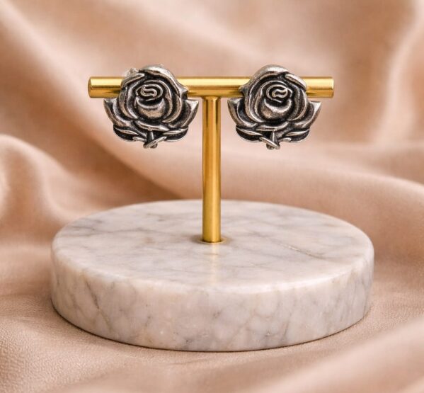Vintage Rose Stud Earrings