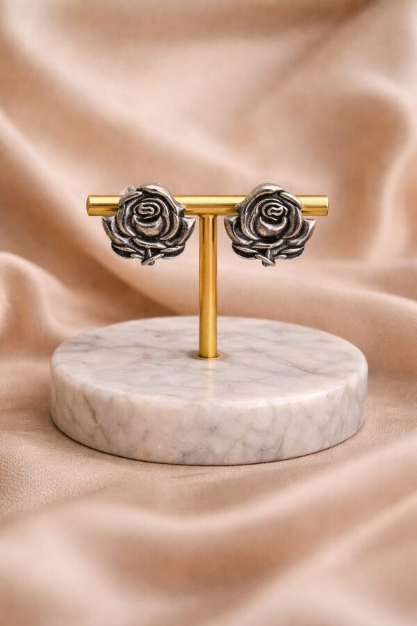 Vintage Rose Stud Earrings