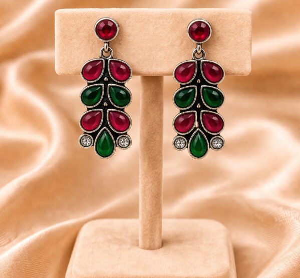 Antique Multi Stone Stud Danglers