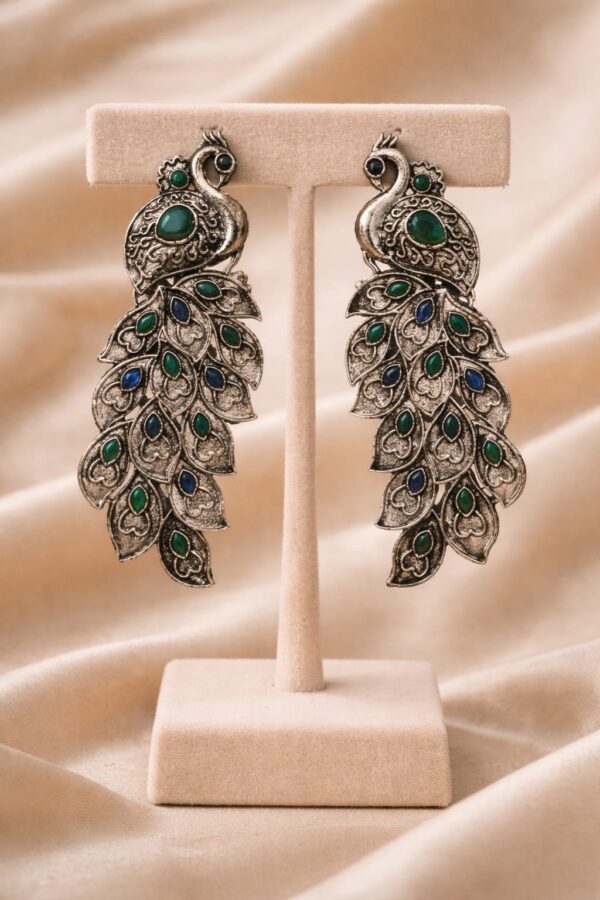 Peacock Statement Earrings