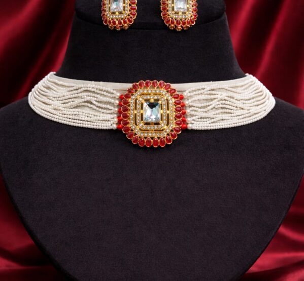 Royal Pearl Kundan Choker Set