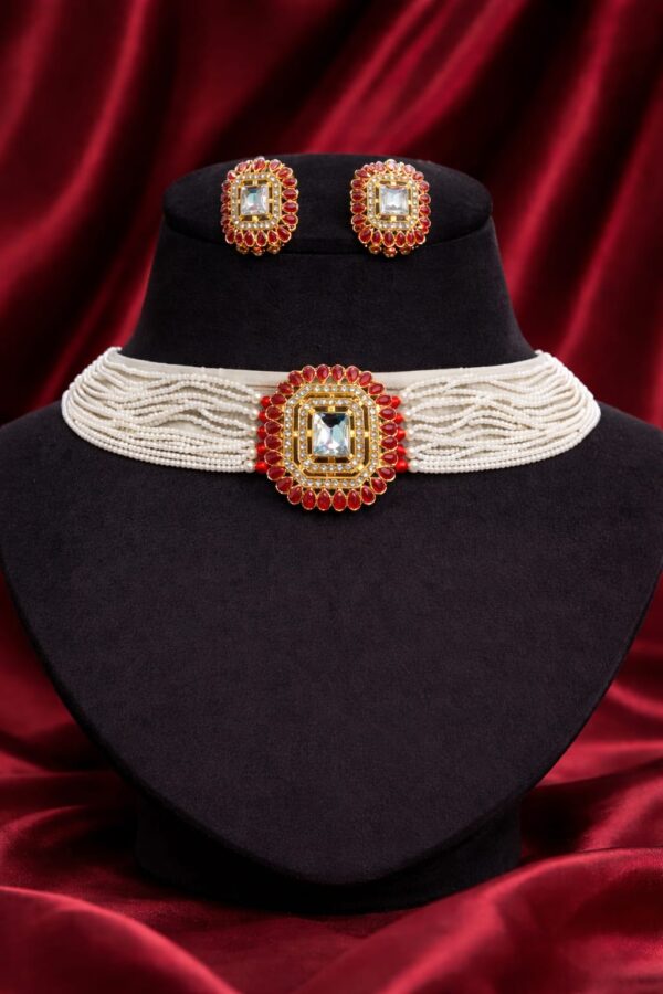 Royal Pearl Kundan Choker Set