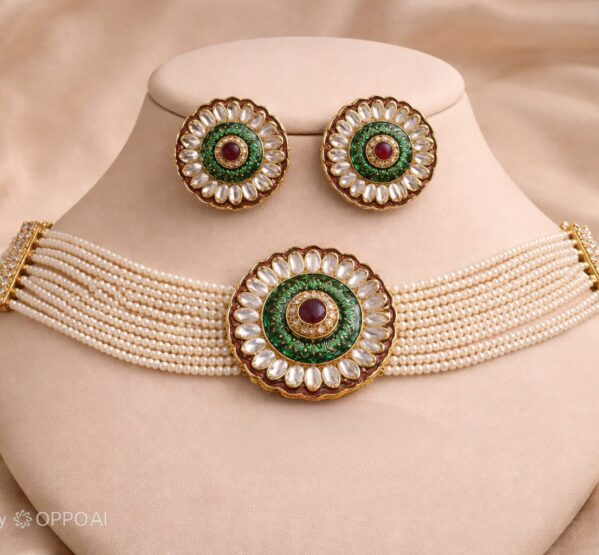 Meenakari Choker Necklace.