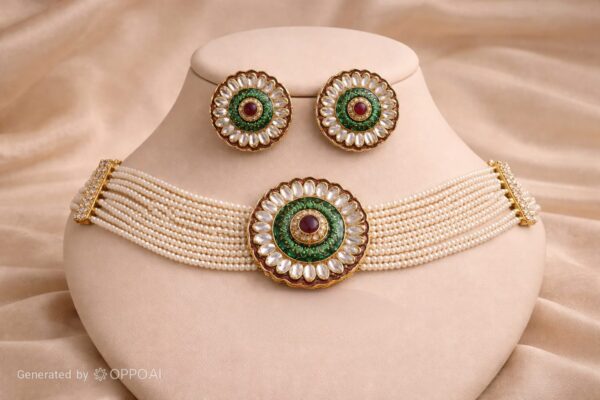 Meenakari Choker Necklace.