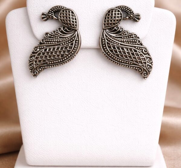 Paisley Peacock Stud Earrings