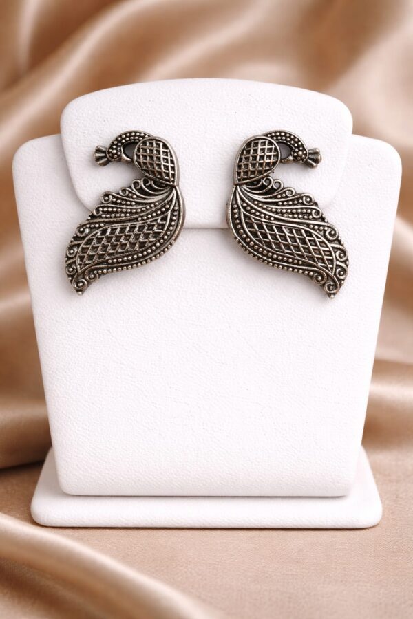 Paisley Peacock Stud Earrings