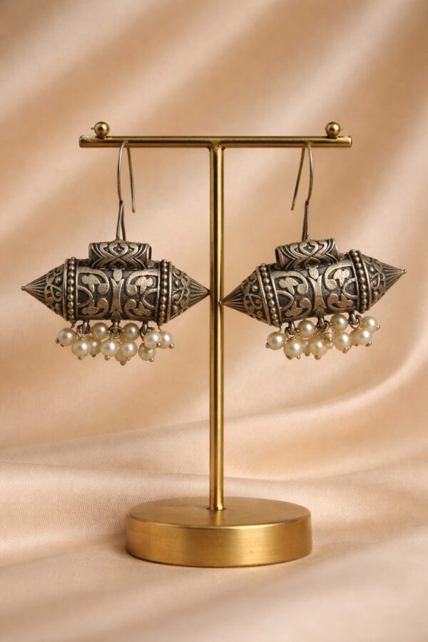Antique Pearl Dome Jhumka Earrings