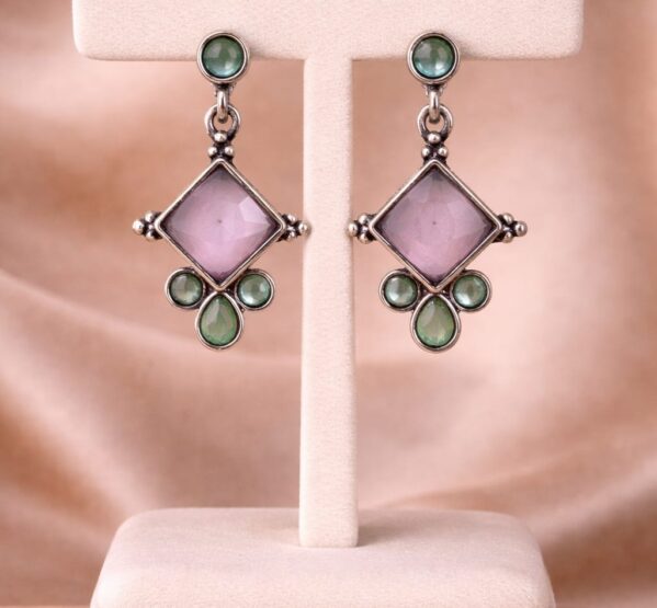Pastel Stone Drop Earrings