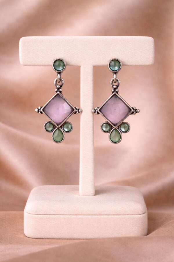 Pastel Stone Drop Earrings