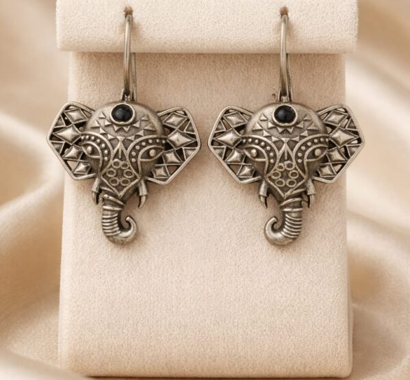 Vintage Elephant Motif Earrings