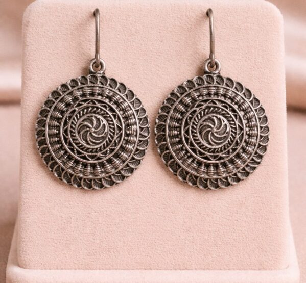 Vintage Mandala Drop Earrings