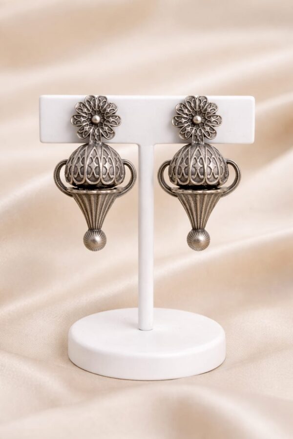 Floral Dome Jhumka Stud Earrings