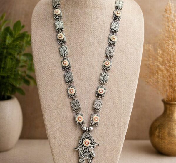 Vintage Tribal Pendant Long Necklace