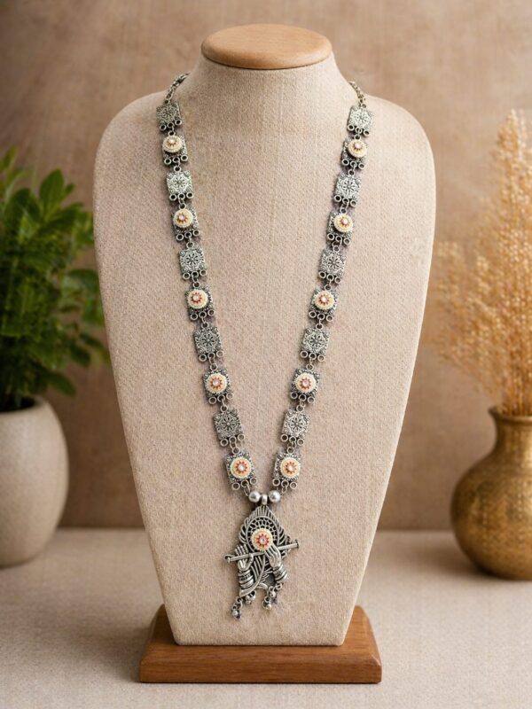 Vintage Tribal Pendant Long Necklace