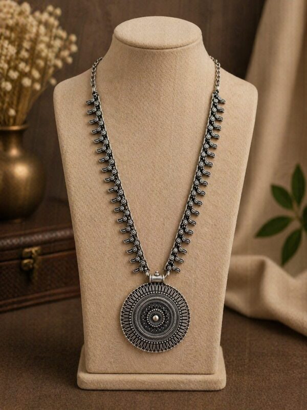 Vintage Coin Pendant German Silver Necklace