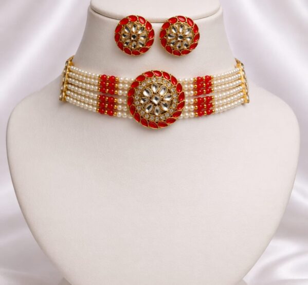 Pearl Kundan Choker Set