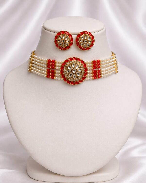 Pearl Kundan Choker Set