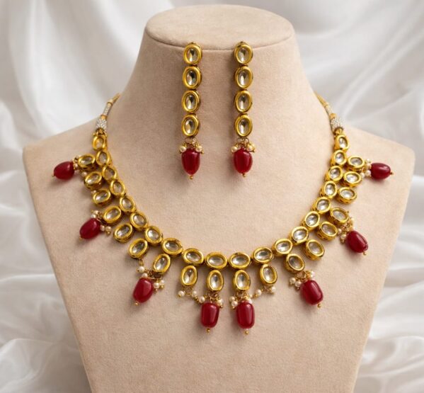 Kundan Drop Necklace Set