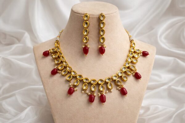 Kundan Drop Necklace Set
