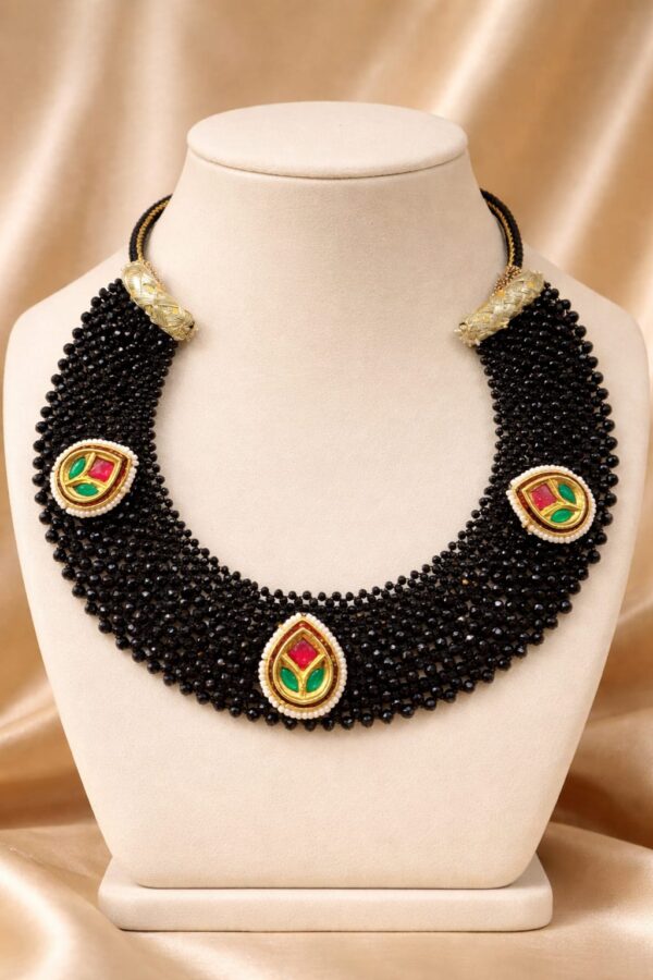 Multi-Strand Beaded Kundan Necklace