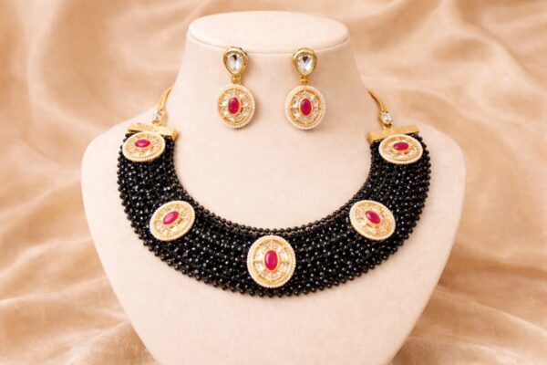 Classic Kundan Beaded Choker Set