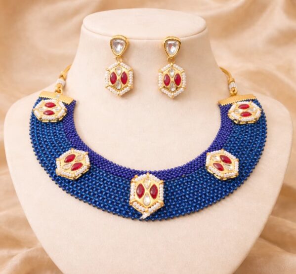 Royal Kundan Beaded Choker Set