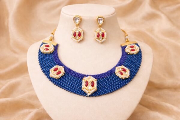 Royal Kundan Beaded Choker Set