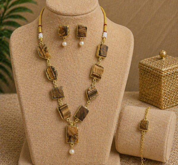 Tiger Eye Elegance Necklace Set