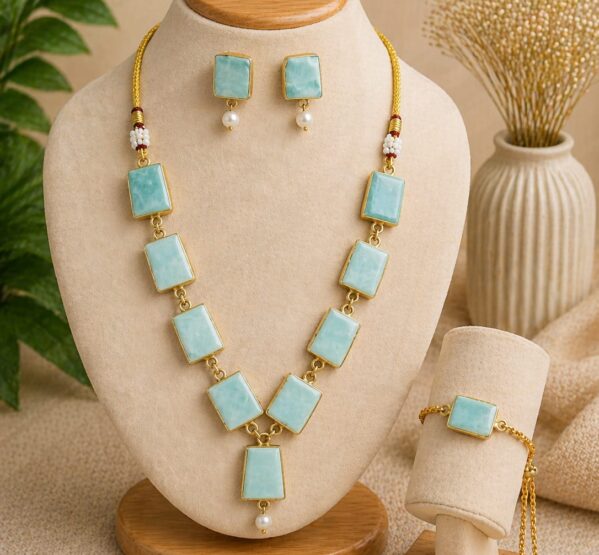 Aqua Amazonite Grace Necklace Set