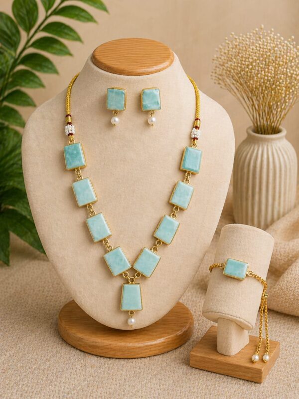 Aqua Amazonite Grace Necklace Set