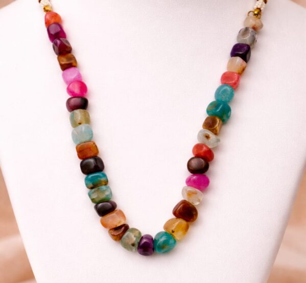 Rainbow Multi-Stone Chip Necklace