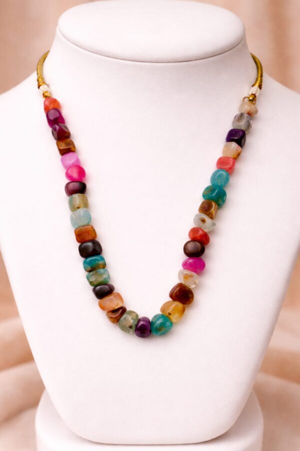 Rainbow Multi-Stone Chip Necklace