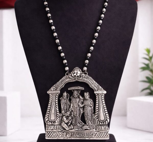 Ram Darbar Temple Pendant Long Necklace