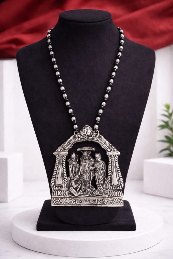 Ram Darbar Temple Pendant Long Necklace