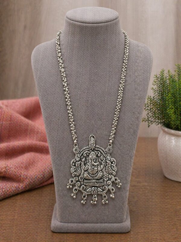 Antique Ganesha Temple Pendant Necklace