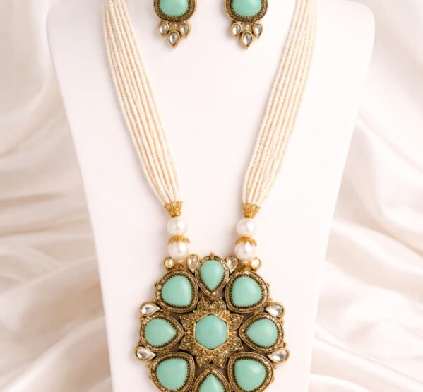 Elegant Long Statement Necklace Set