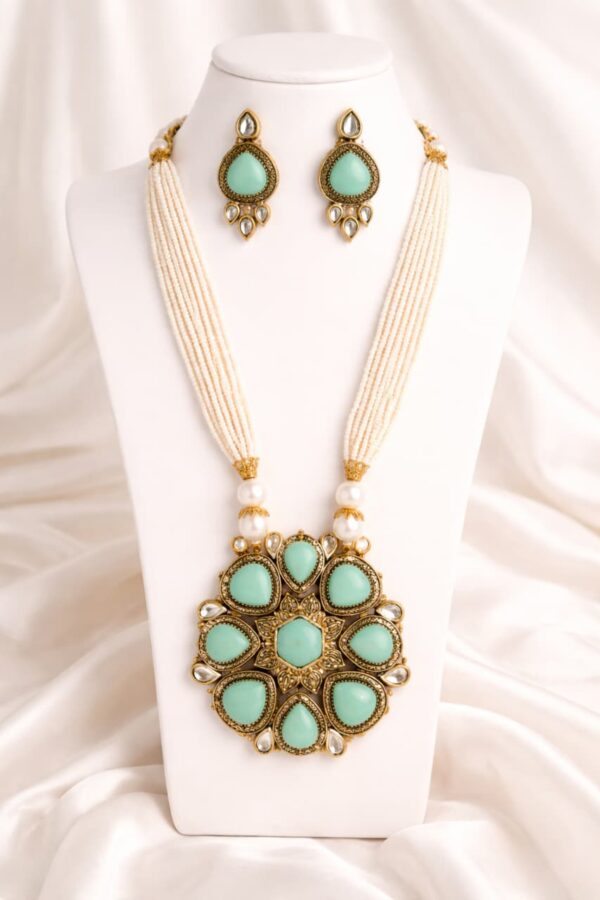 Elegant Long Statement Necklace Set