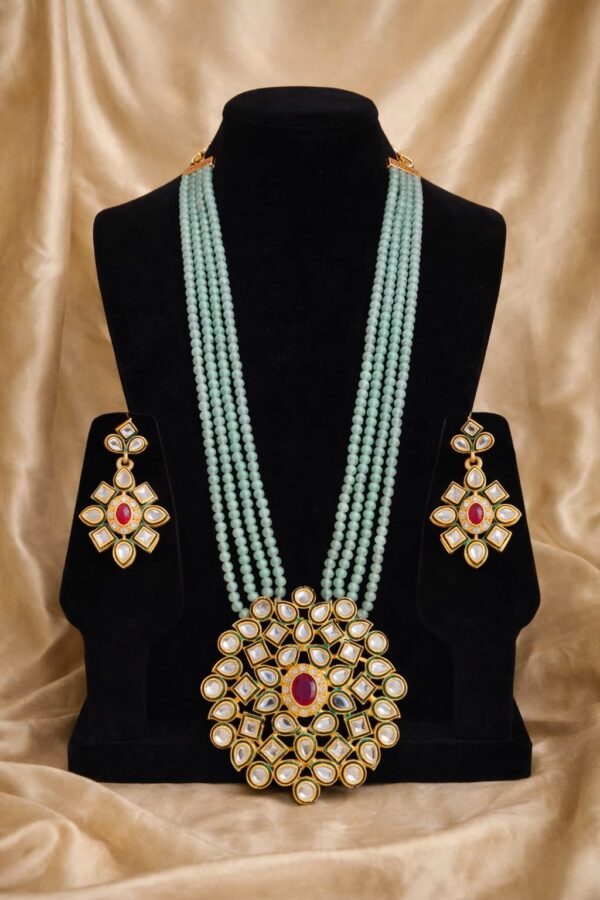 Royal Kundan Beaded Long Necklace Set