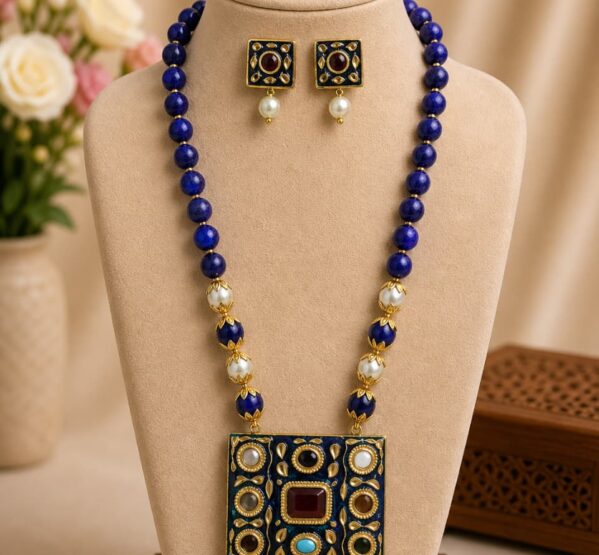 Kundan Beaded Necklace Set