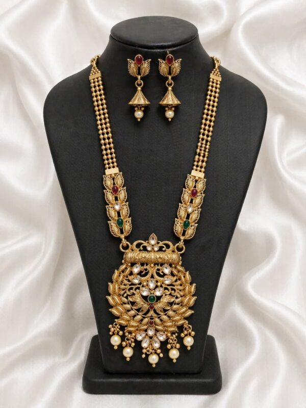 Royal Filigree Long Necklace Set
