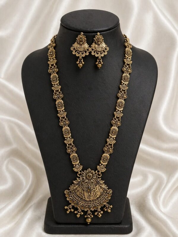 Antique Temple Long Necklace Set