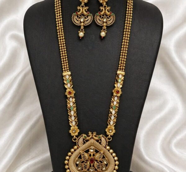 Royal Peacock Long Necklace Set
