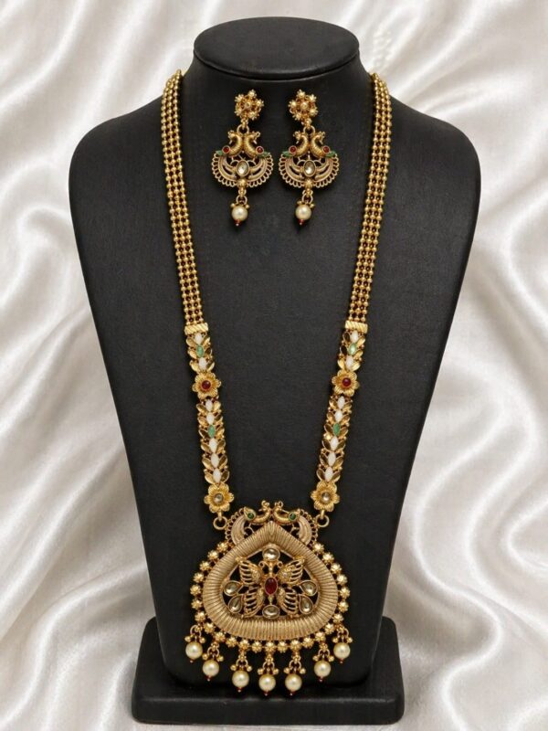 Royal Peacock Long Necklace Set