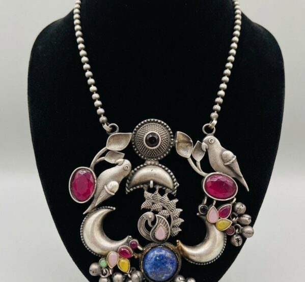 Multi-Motif Tribal Fusion Statement Necklace